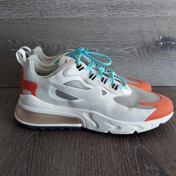 Nike Air Max 270 React Light Beige Chalk AT6174-200 Size 10 - Picture 1 of 11
